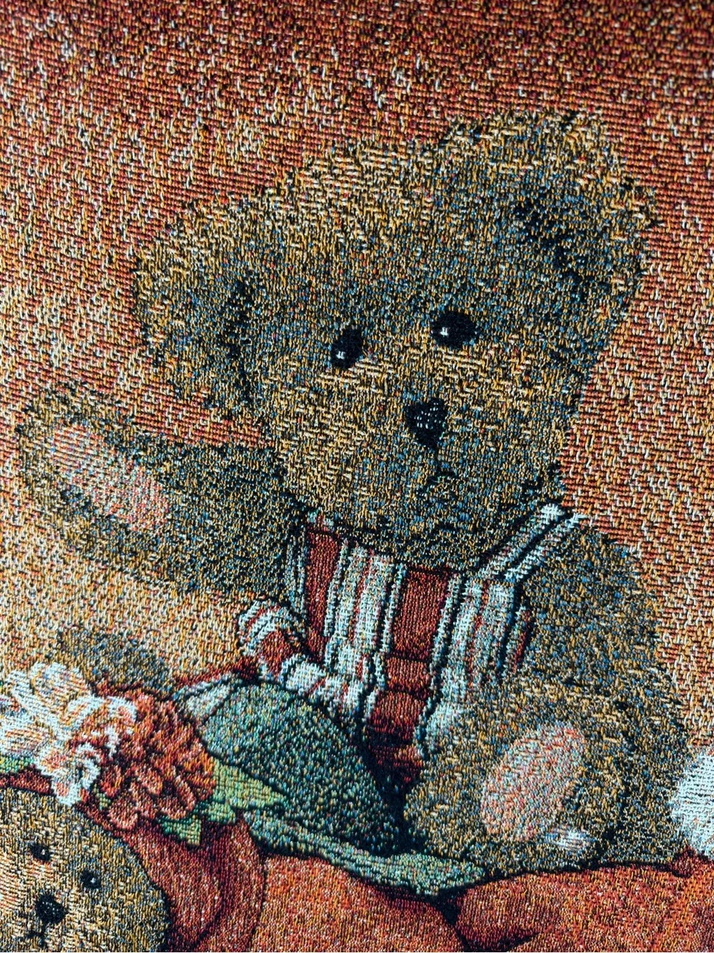 Boyds Bears Fallsworth 2007 Tapestry Throw 51x68 Cotton Made USA Autumn